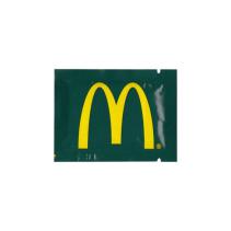 Value for money hand cleaning wipes for hamburger restaurant chain personalised with company brand